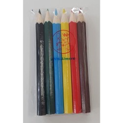 Mini crayons de couleur 9cm boîte de 24 étuis de 6 pièces