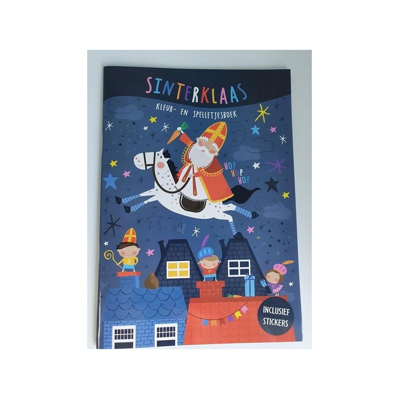 Kleur-sticker- en activiteitenboek Sinterklaas A4 44 pagina's