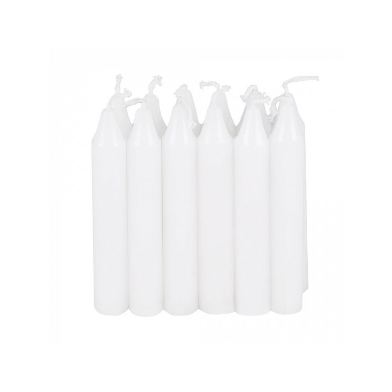 Bougies lanternes 12 en boîte blanc LXLXH 13x9x3cm 99% cire de paraffine, 1% coton