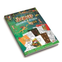 Grafix livre de coloriage et d'activités Jungle A4 64 pages