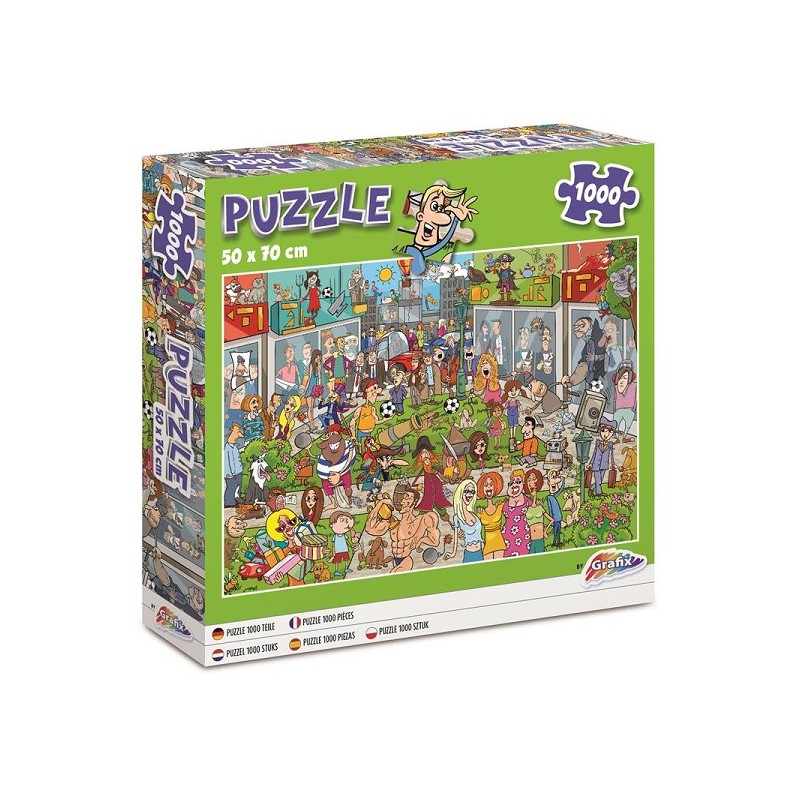 Grafix Comic Puzzel Winkelcentrum 1000 stukjes 50x70cm