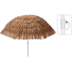 Parasol en raphia Ø180cm marron