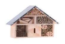 Toiture en bois et métal pour hôtel à insectes 29,5x28cm