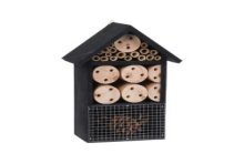 Insectenhotel hout 25cm zwart