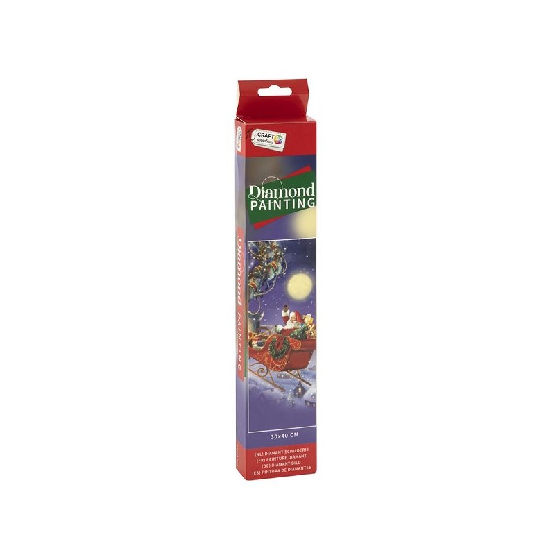 Grafix Diamond Painting kerst slee 30x40cm (eclusief lijst)