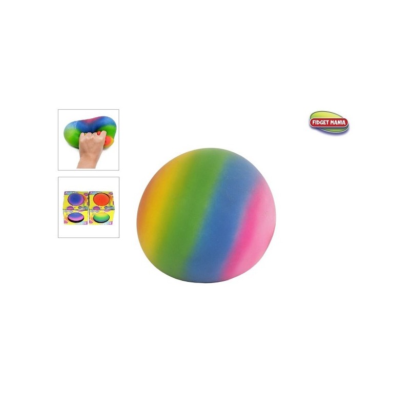 Anti stress giant rainbow sqeeze bal 16cm