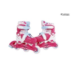 Street Rider Rollers hardboot rose réglable taille 26-29 abec 7