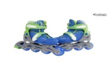 Street Rider Rollers en ligne hardboot bleu réglable taille 30-33 abec 7