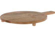 Serveerplank mangohout rond Ø30x39cm