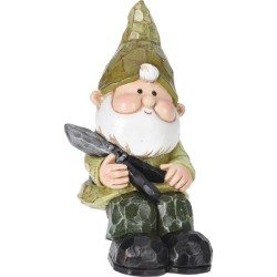 Statue de jardin Gnome assis 17cm poly