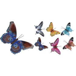 Muurdecoratie vlinder 25x37cm metaal
