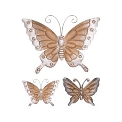 Muurdeco metaal vlinder
