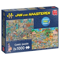 Puzzle Jumbo Jan van Haasteren Magasin de musique et tremblements de vacances 2x1000 pièces