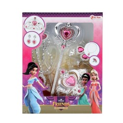 Toi Toys Parure de bijoux Princesse - diadème + bâton