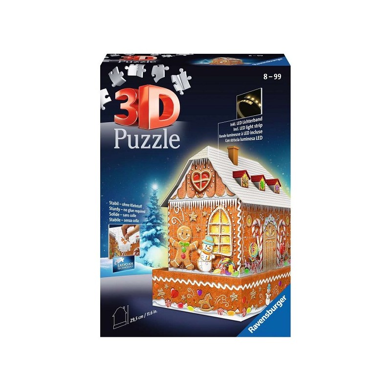 Ravensburger 3D puzzel Gingerbread house 216 stukjes LED