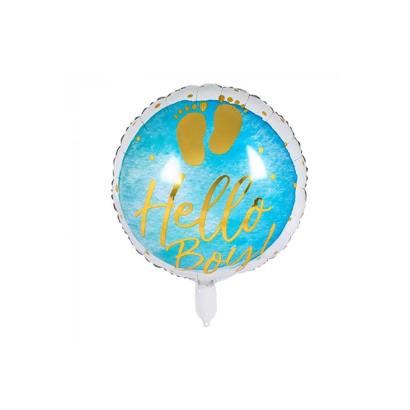 Ballon en aluminium Bonjour garçon ! Ø45cm