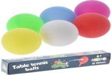 Tafeltennisballen gekleurd doosje a 6 stuks