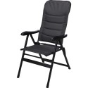 Chaise de camping Noir - chaise réglable 76x57x118cm