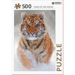 Rebo Tigre dans la neige - puzzle 500 pièces