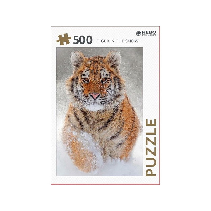 Rebo Tigre dans la neige - puzzle 500 pièces