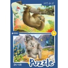 Rebo Petit Loup et Paresseux - puzzle 24+48 pièces
