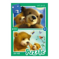Rebo Bear family - puzzel 24 + 48 stukjes