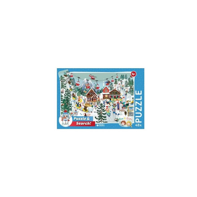 Rebo Cas & Cato hiver - puzzle 48 pièces