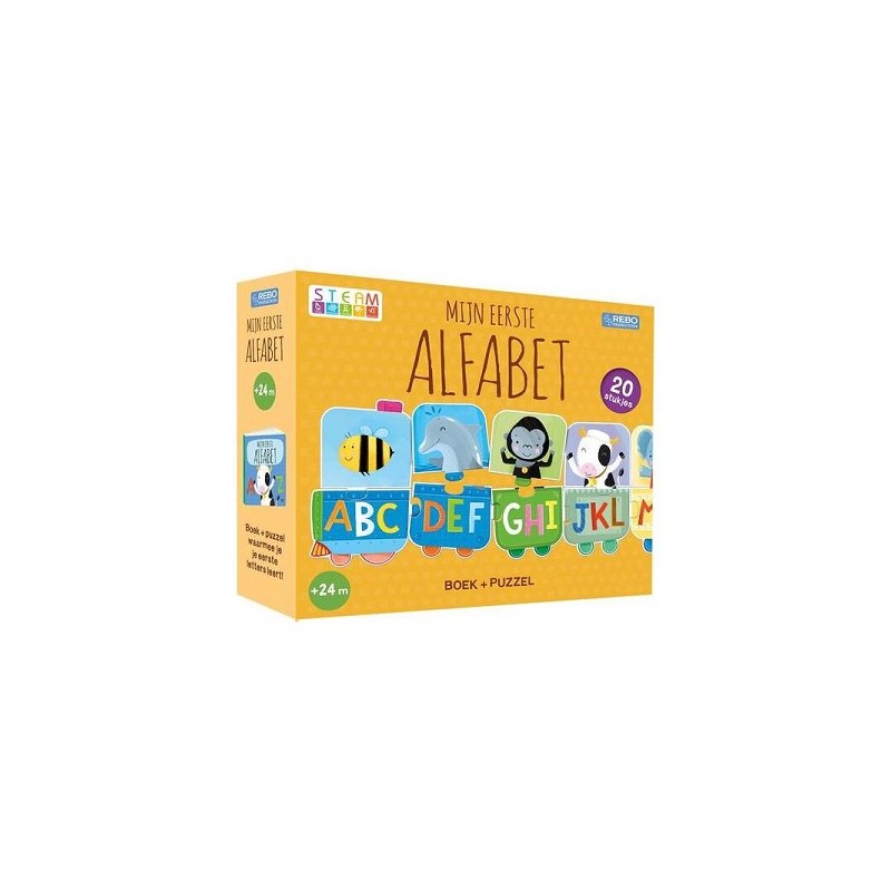 Rebo Alphabet - livre + train puzzle