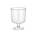 Verres à vin en plastique Papstar avec pied 200ml Ø7,2x10cm transparent en PS recyclable