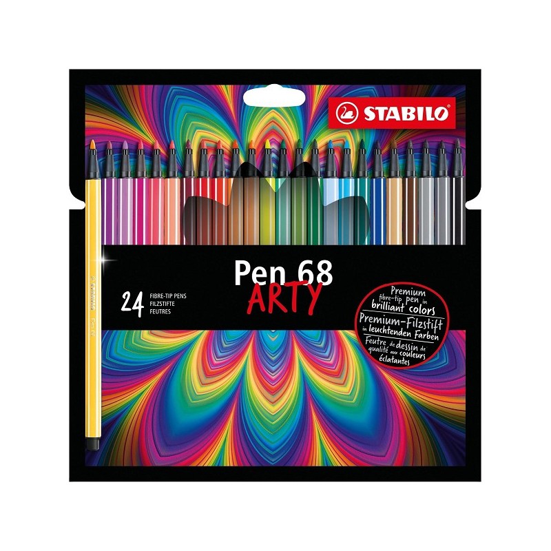 Stabilo Pen 68 feutres Arty pochette de 24