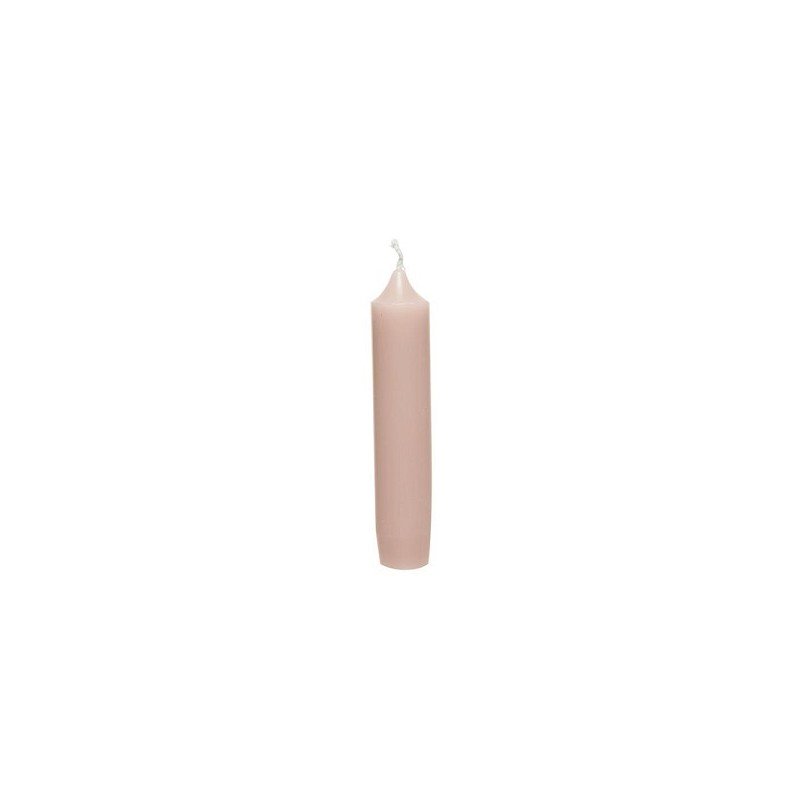 Decoris Bougie en cire Ø2,2-H11cm pack de 6 pièces rose clair