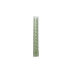 Decoris Kaars wax Ø2.15-H30cm pak a 2 stuks mint groen