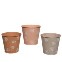 Decoris Pot de fleur en fer Ø14-H12,6cm Pour l'intérieur ou l'extérieur