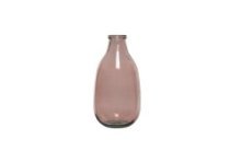 Decoris Vaas recycled glas Ø15-H40cm roze