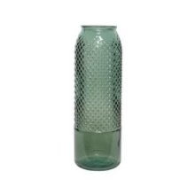 Decoris Vase verre recyclé Ø15-H45cm vert