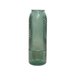 Decoris Vase verre recyclé Ø15-H45cm vert