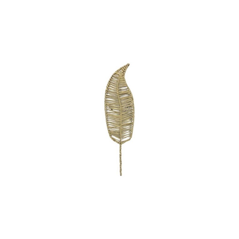 Dijk Natural Collections wanddeco bladvorm gemaakt van natuurlijk materiaal L118cm naturel