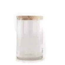 Dijk Natural Collections Vase en verre avec couvercle pour arrangement floral Ø10x15,8cm