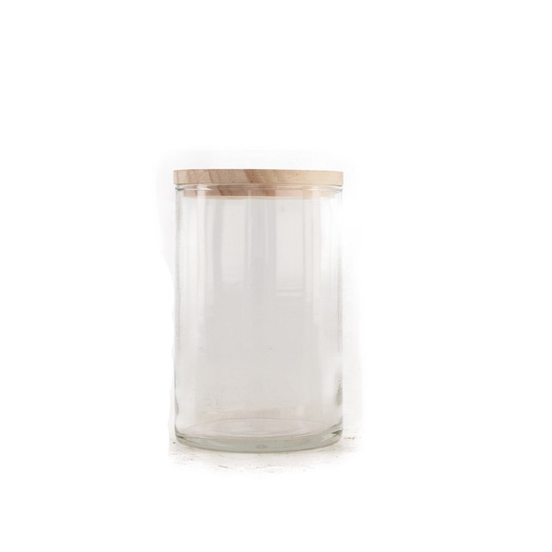 Dijk Natural Collections Vase en verre avec couvercle pour arrangement floral Ø10x15,8cm