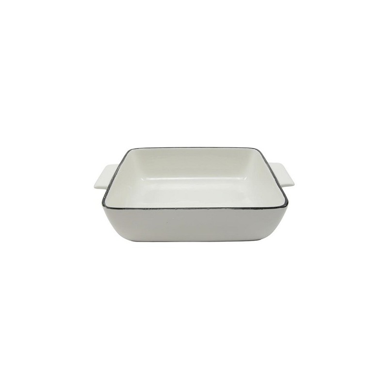 Ovenschaal met zwarte rand 20x16,5x4cm