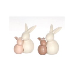 Déco lapins Duet 9x5,5xh8cm céramique