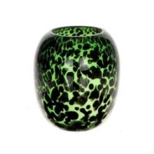 Vase Panthère verre Ø18xh20,5cm vert