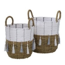 Boltze Home panier Raola ensemble 2 pièces Ø26xh28/Ø30xh31cm