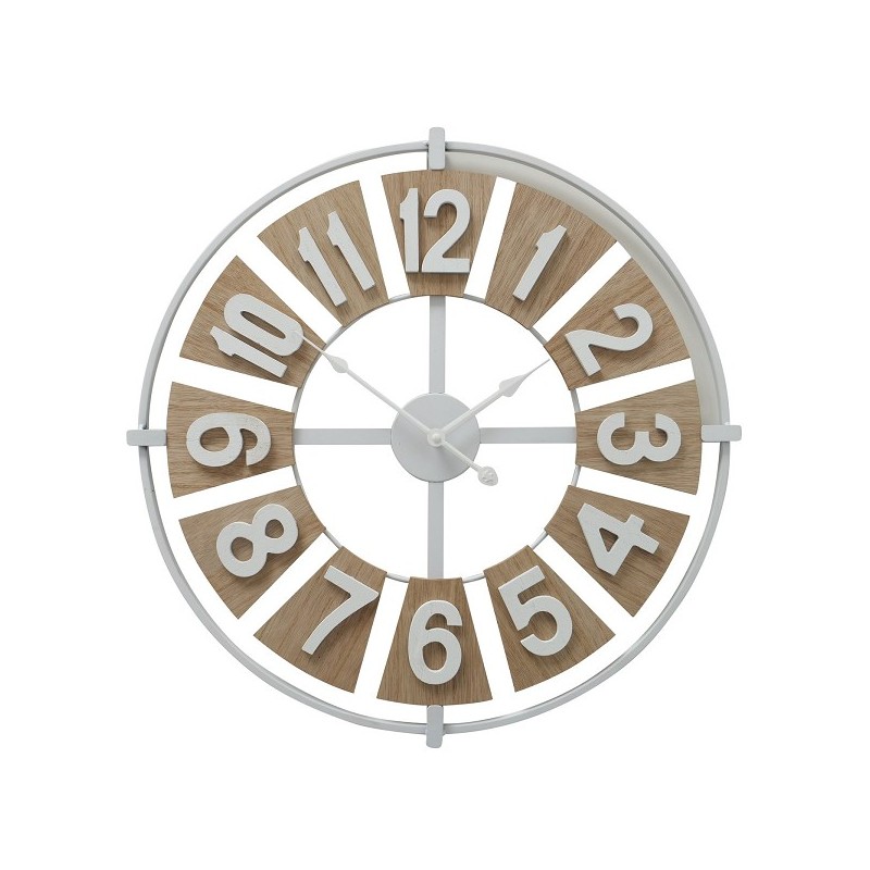 Boltze Home Horloge murale Wilson métal/MDF Ø57cm