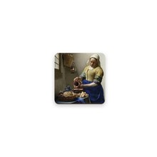 Onderzetter Vermeer Het Melkmeisje 9,5x9,5cm