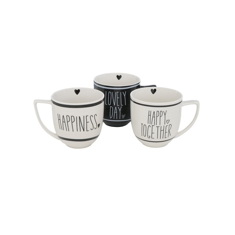 Boltze Home Tasse Stappo avec texte Ø10xh10cm