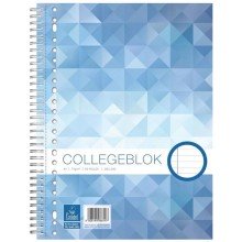 Collegeblok 23r A4 gelijnd 22x29,5cm pak a 5 stuks