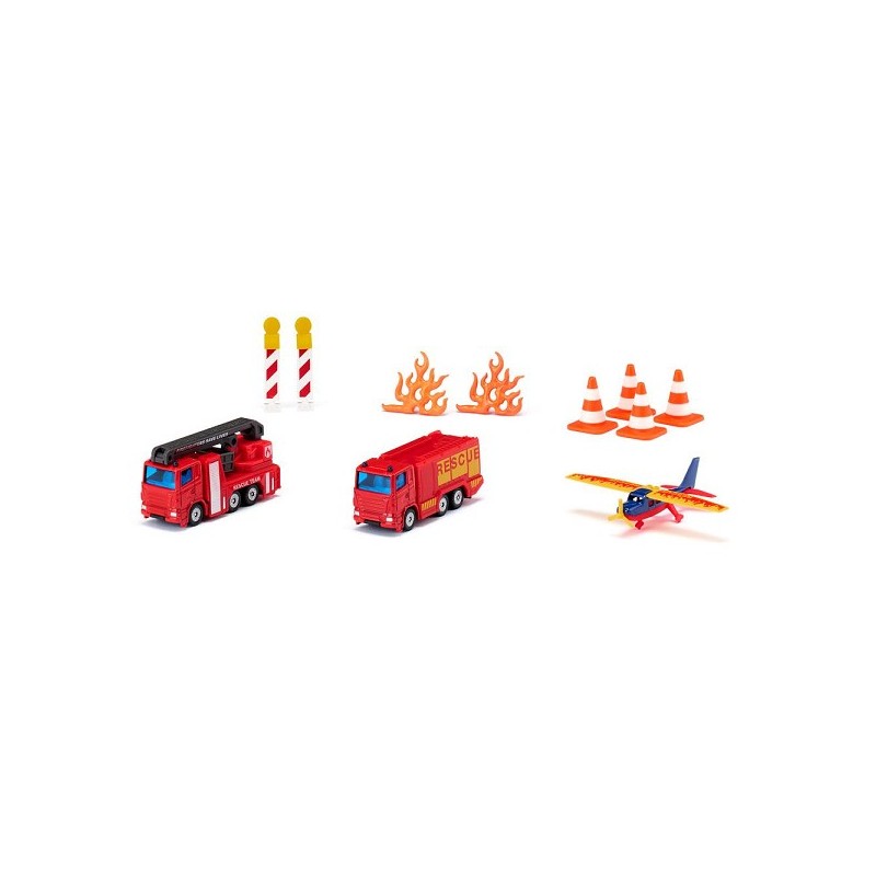 Siku 6330 Coffret cadeau pompiers 3 pièces avec accessoires