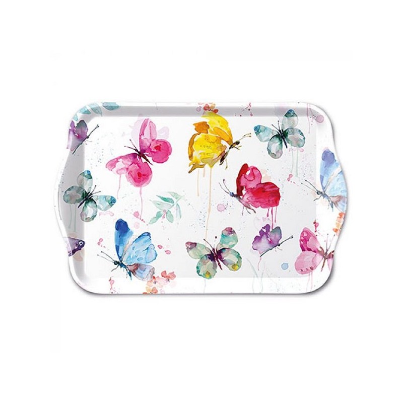Ambiente Dienblad Melamine Butterfly Collection 13x21cm