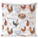 Ambiente Housse de coussin Ferme de poulets 40x40cm